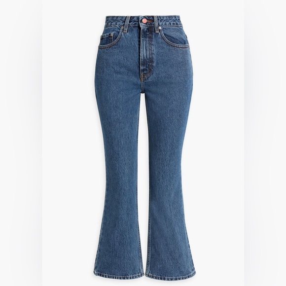 Ganni Blue Flare Women's Jeans - Picture 4 of 10